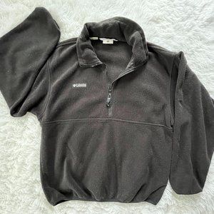 Medium Mens Black Columbia Quarter Zip Jacket